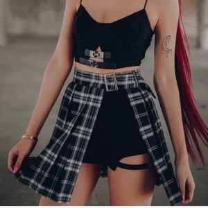 Lychee the label plaid harujuku skirt S